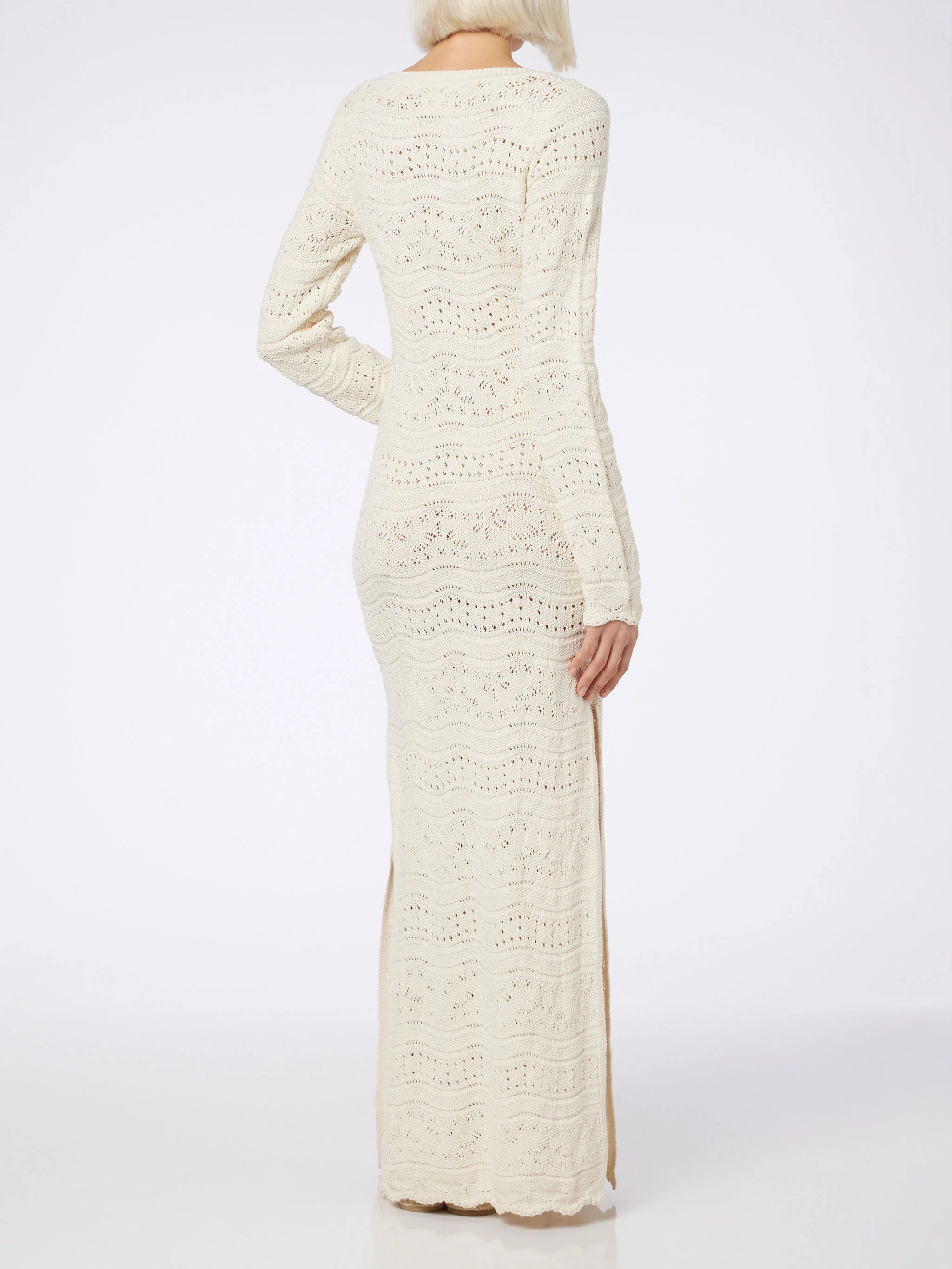 Abito midi da donna in maglia di cotone