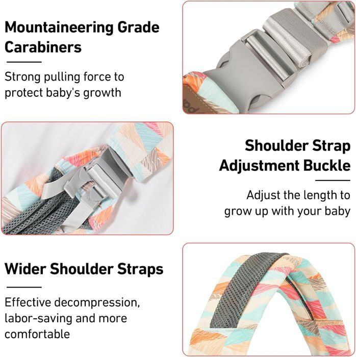 Portabebés, bandolera ajustable y multifuncional, portabebés lateral para bebés de 0 a 36 meses, hasta 20 kg, multicolor.