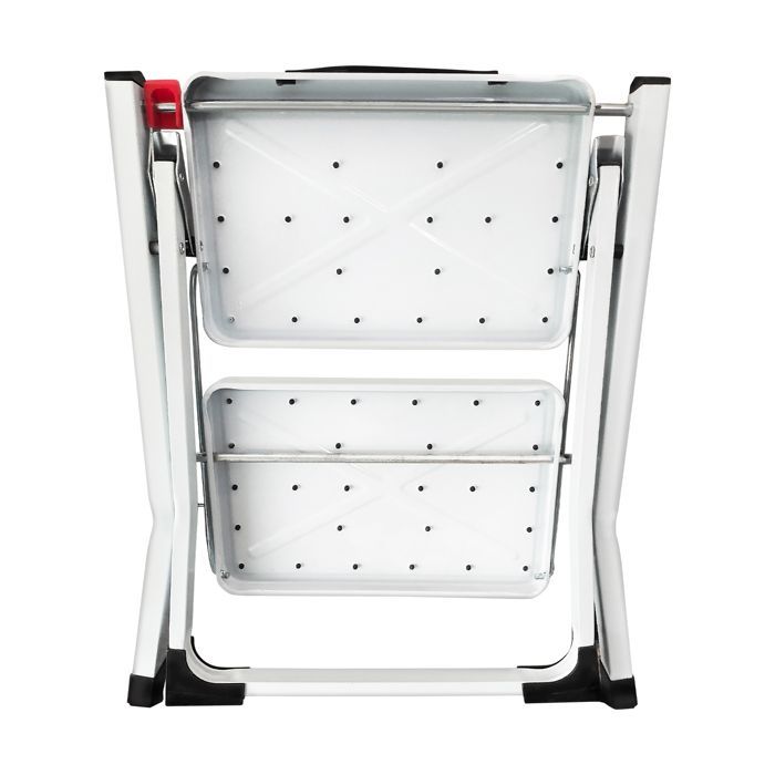 Scala di sicurezza pieghevole a 2 gradini, compatta e antiscivolo, per casa/cucina/garage, portata massima 150 kg