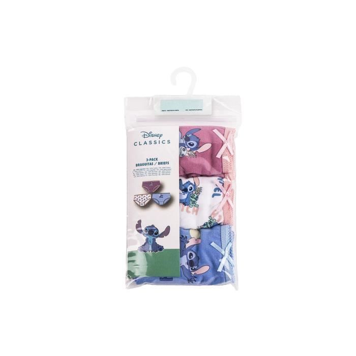 Completo intimo Stitch - Bambina - 3 pezzi - Multicolore - Morbido e traspirante