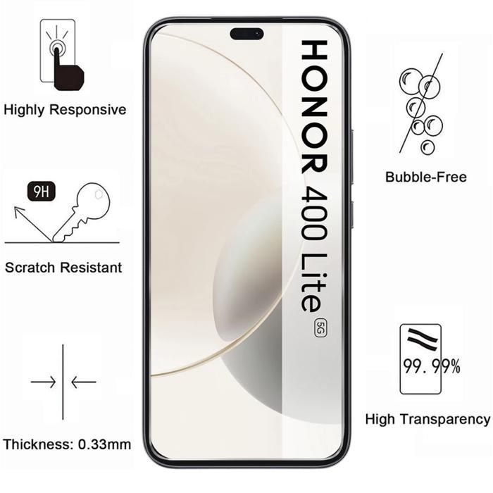 Funda antigolpes para Honor 400 Lite 5G y 2 protectores de pantalla de vidrio templado de Phonillico®.