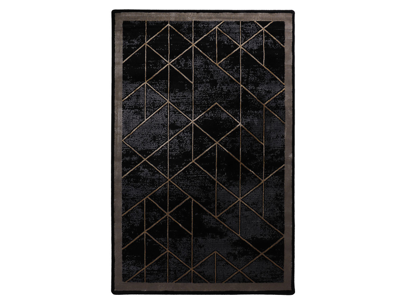 Dywan Dante 80x150 cm czarno-złoty