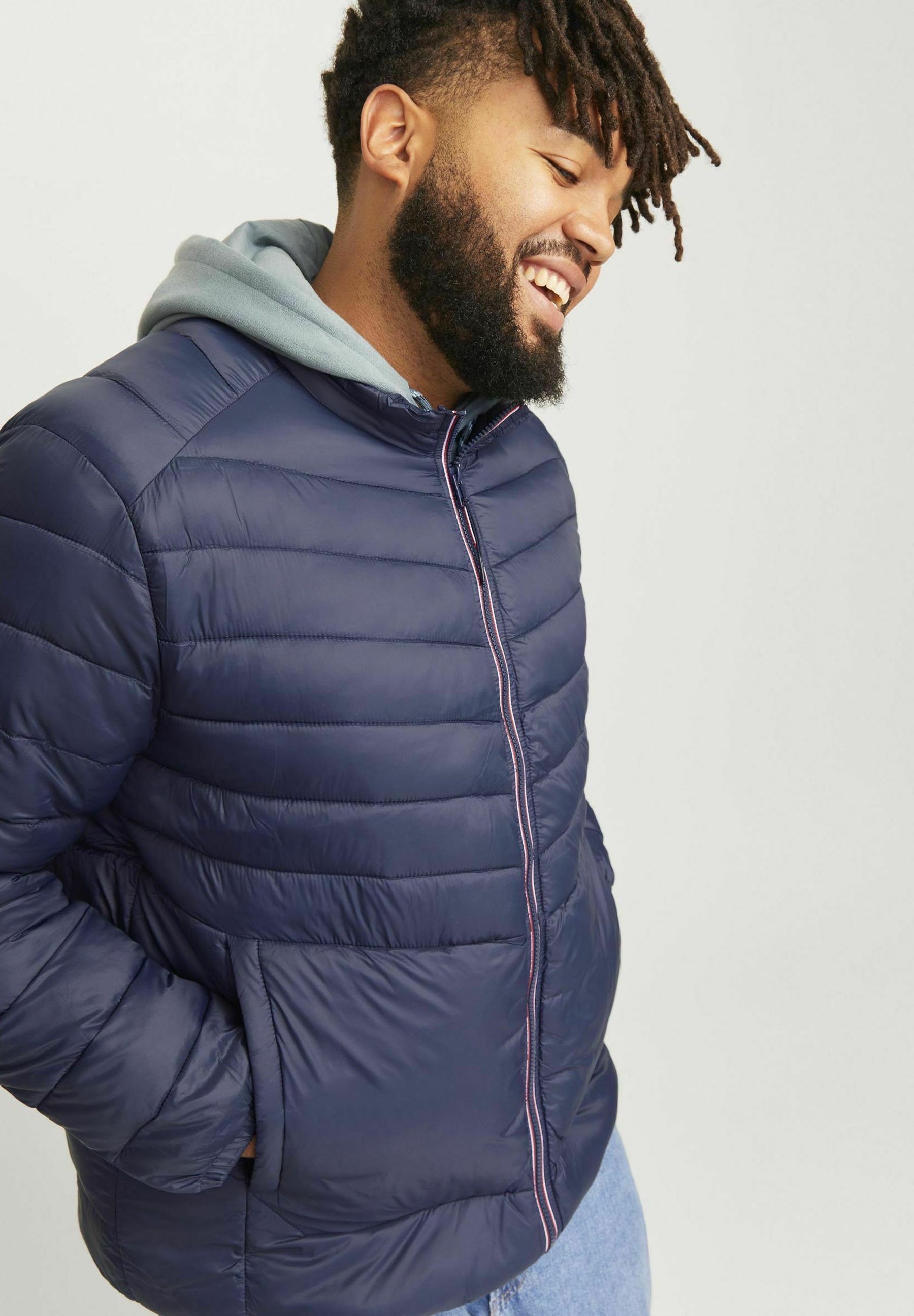 Jack & Jones PLUS - Winterjas - marineblauwe blazer