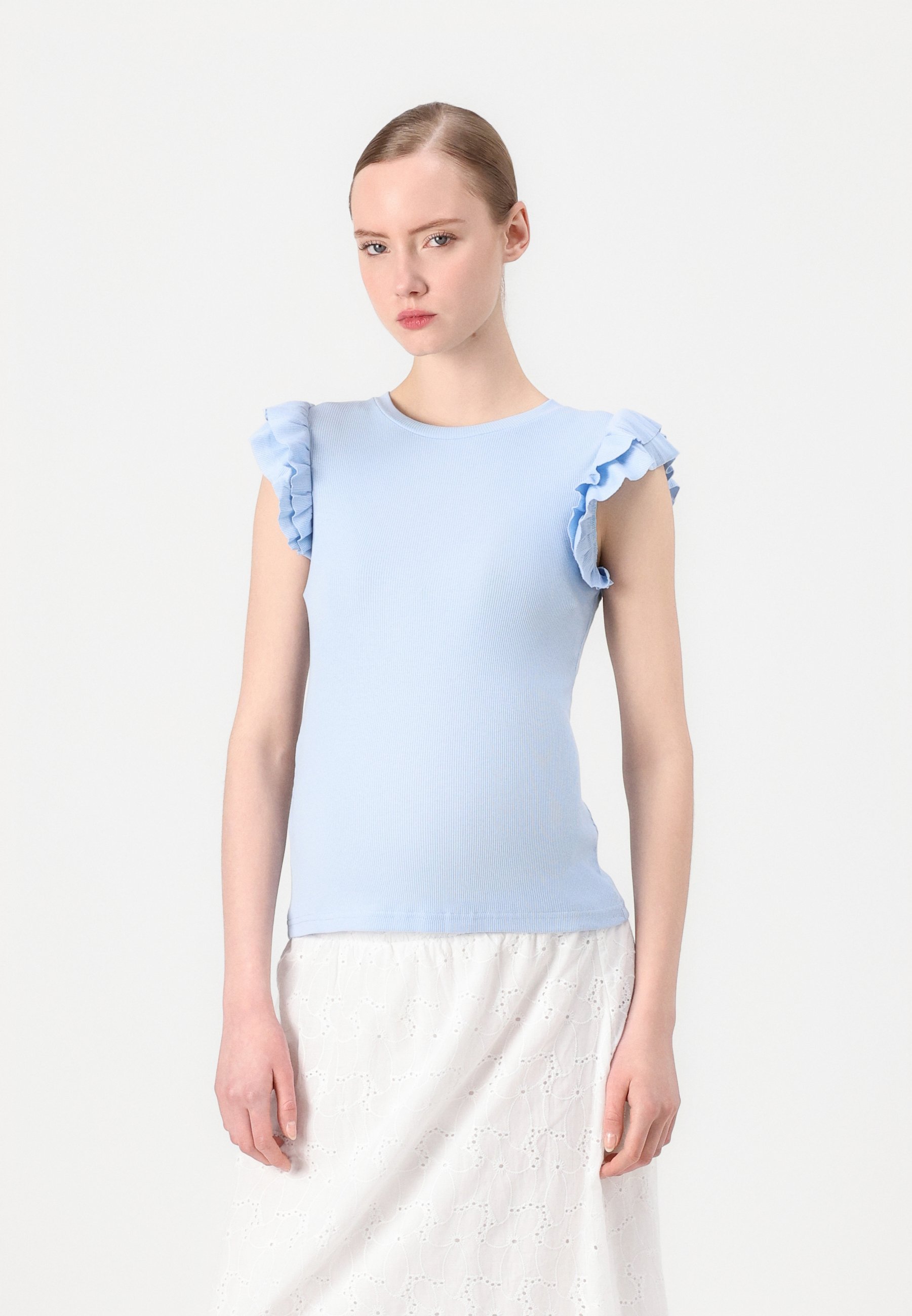 Even&Odd Basic T-shirt voor zwangere vrouwen - lichtblauw