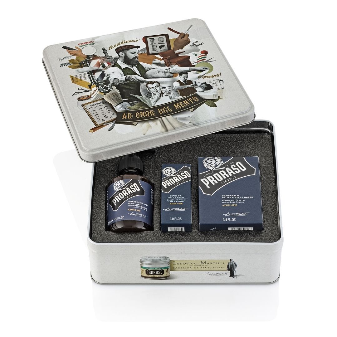 Proraso Metallbox Skäggvård Azur Lime