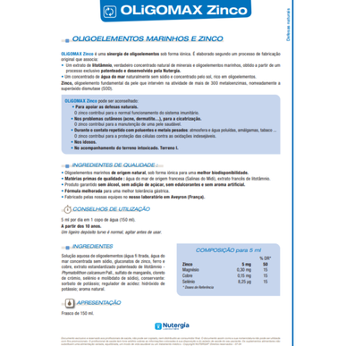 Doplněk stravy Nutergia OliGomax Zinc Imunity podporuje přirozenou obranyschopnost 150 ml 150 ml