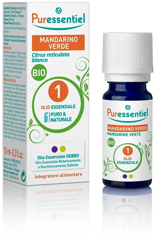 PURESSENTIEL Bio-Grüne-Mandarine Eau de Parfum 10 ml zur Förderung des Wohlbefindens