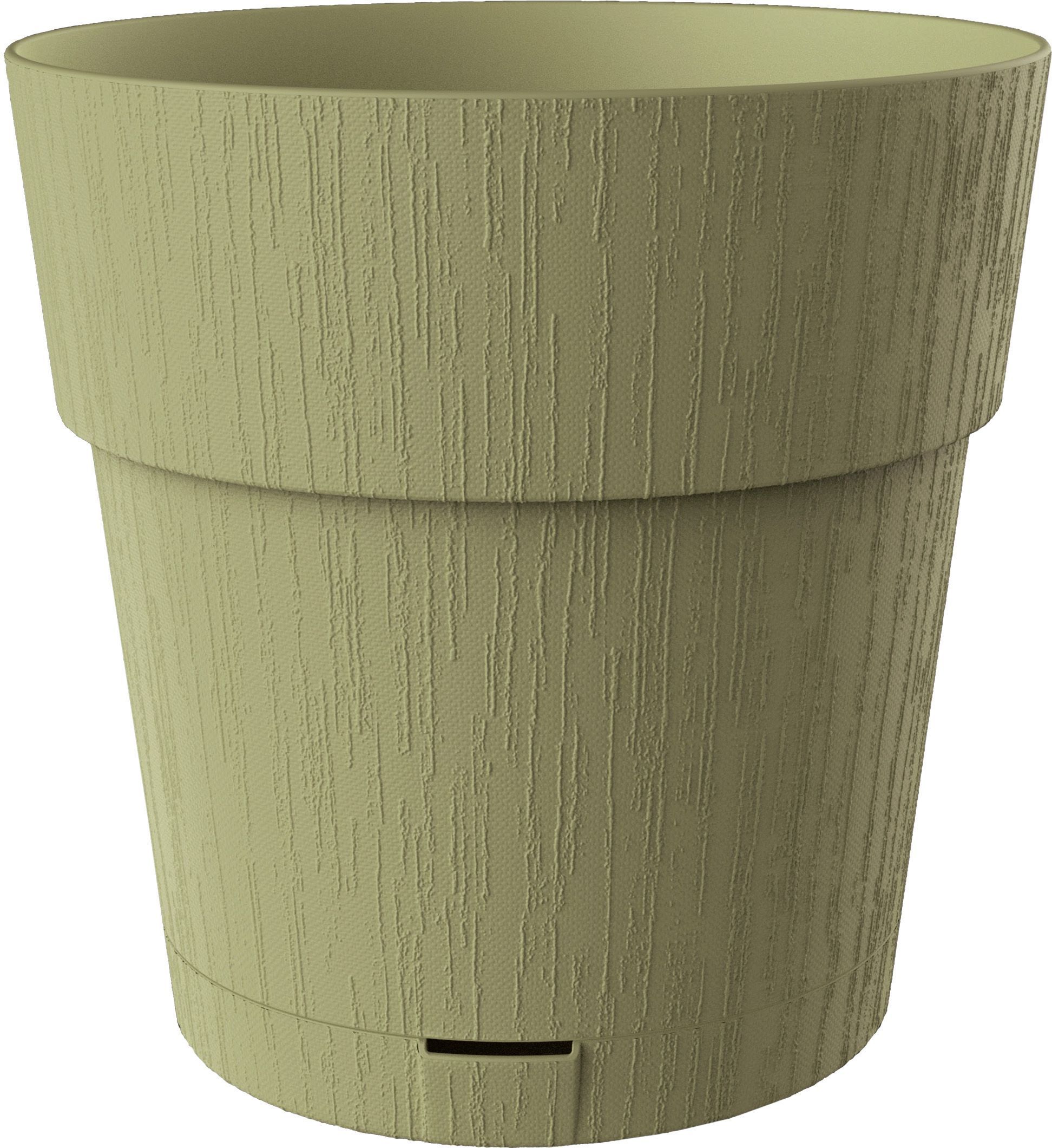 Vaso da fiori STEFANPLAST ETHICA - 2 L - 40 x h39 cm - Con serbatoio d'acqua - Verde oliva