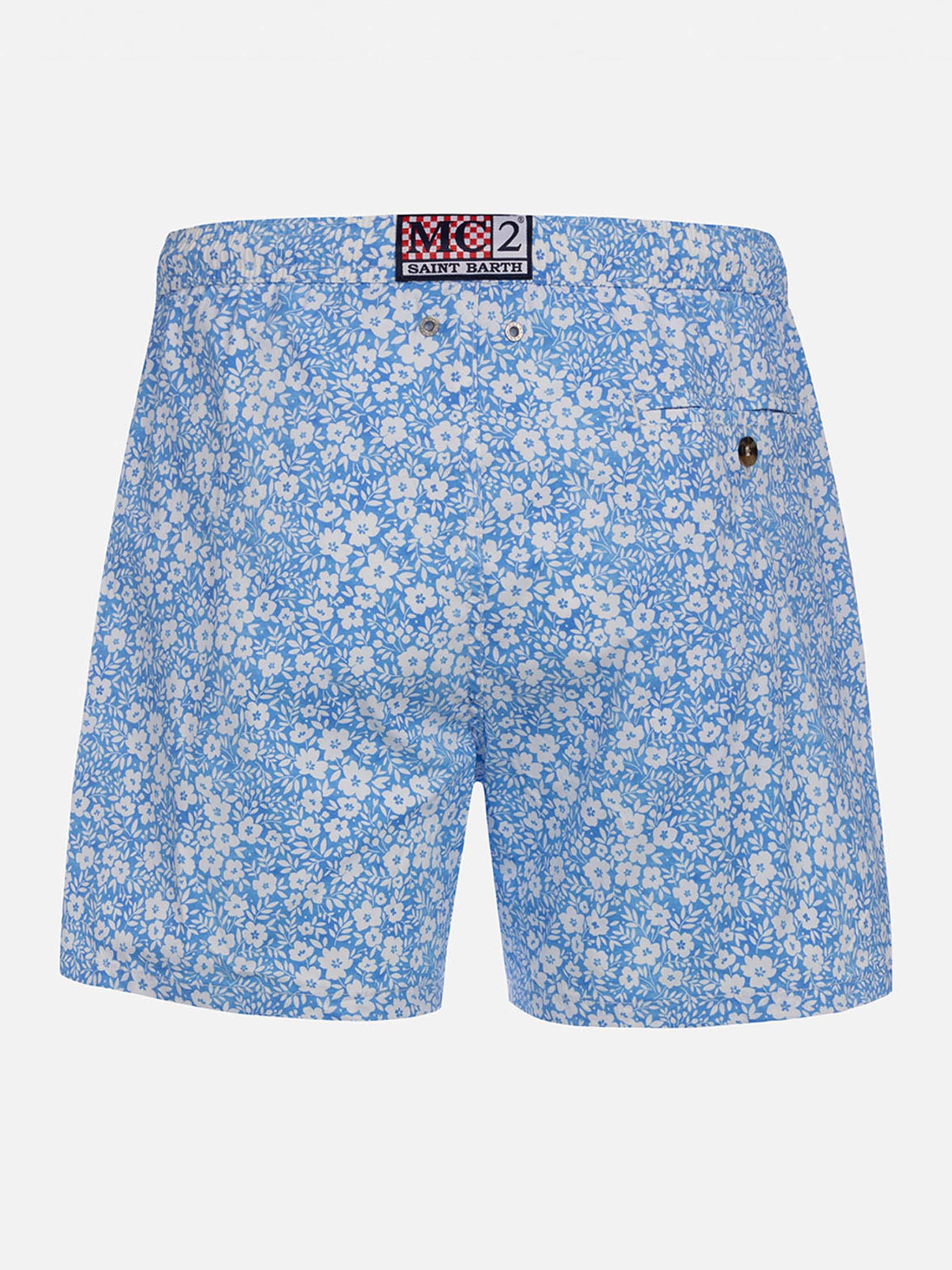 Costume classico elasticizzato Comfort Light con stampa fiori