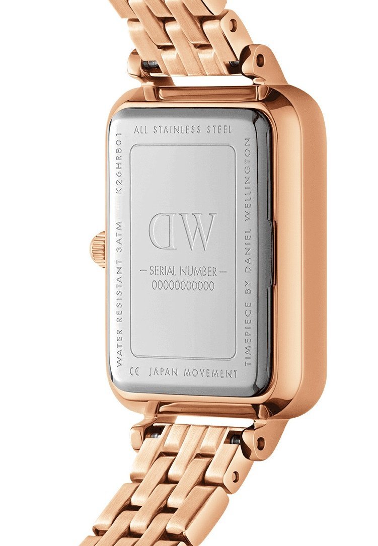 Daniel Wellington QUADRO LUMINE - Rozā zelta krāsas rokaspulkstenis
