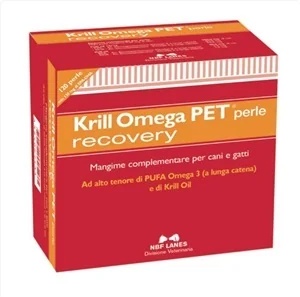 NBF LANES Nbf Lanes Krill Omega Suplemento inflamatorio para la recuperación de perros y gatos 120 perlas