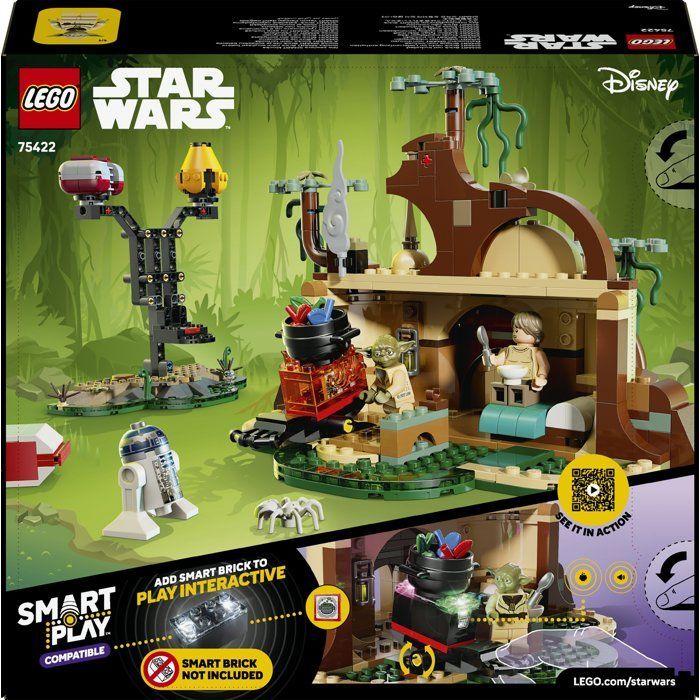 LEGO Star Wars SMART Play: Cabana do Yoda e Treinamento Jedi – Brinquedo Compatível 75422