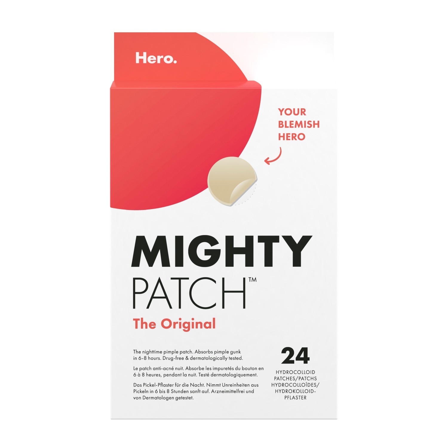 HERO pleistrai nuo spuogų „Mighty Patch The Original“ – 24 pleistrai