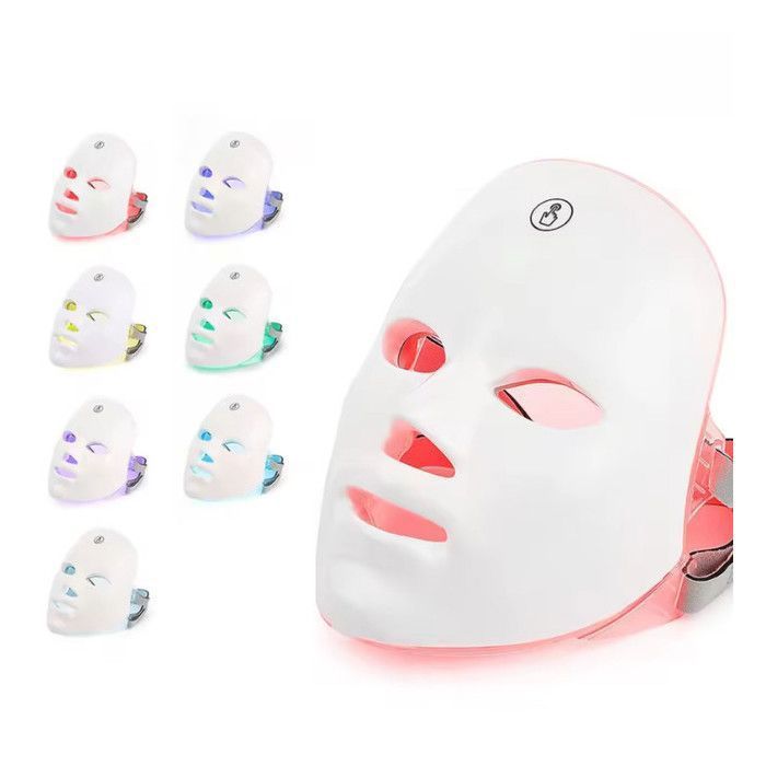 Masque LED Visage Anti-Âge 7 Couleurs – Thérapie Lumière Rouge, Anti-Rides, Anti-Acné, Raffermissant, Soin Peau à Domicile