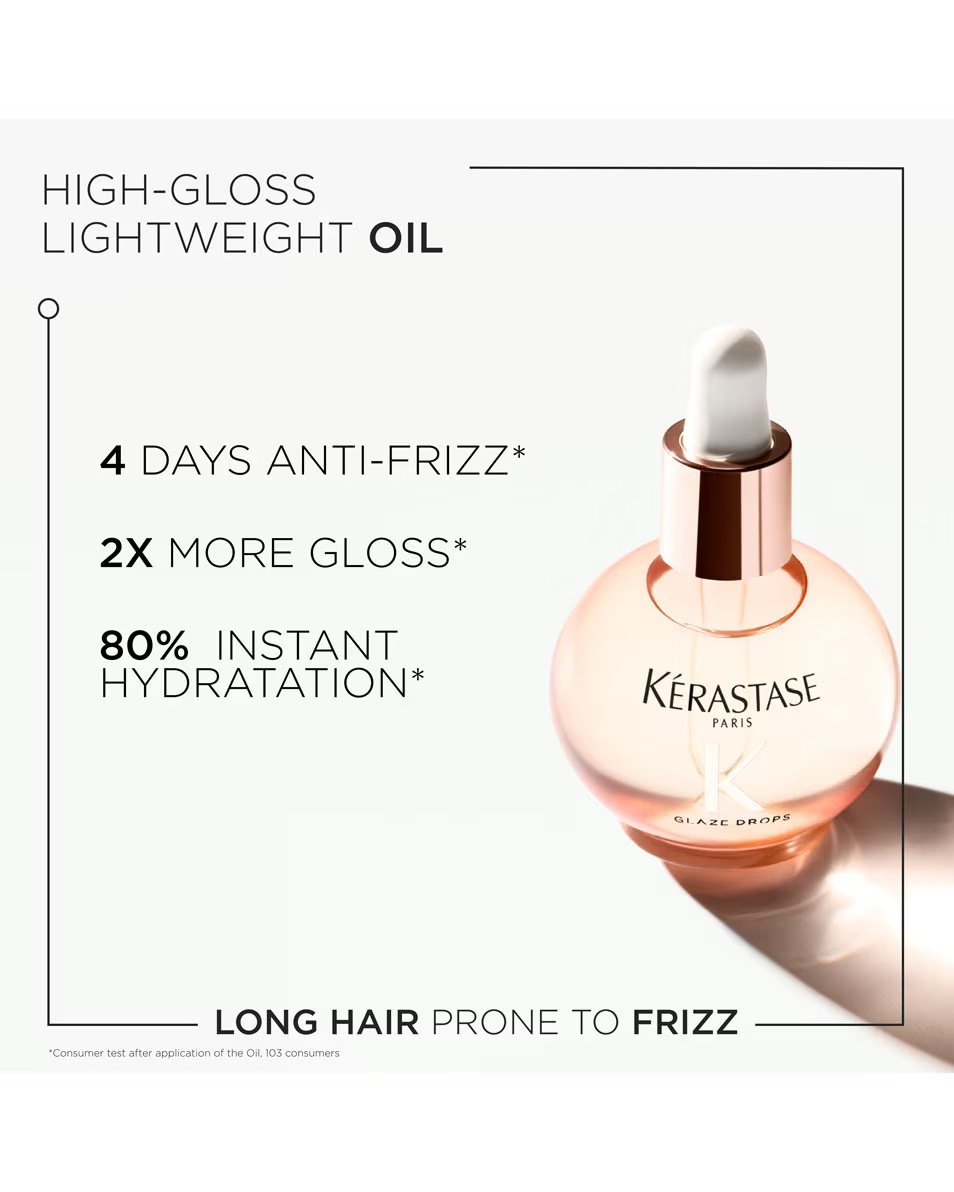 Ulei de păr KÉRASTASE Gloss Absolu Glaze Drops pentru strălucire intensă și moliciune