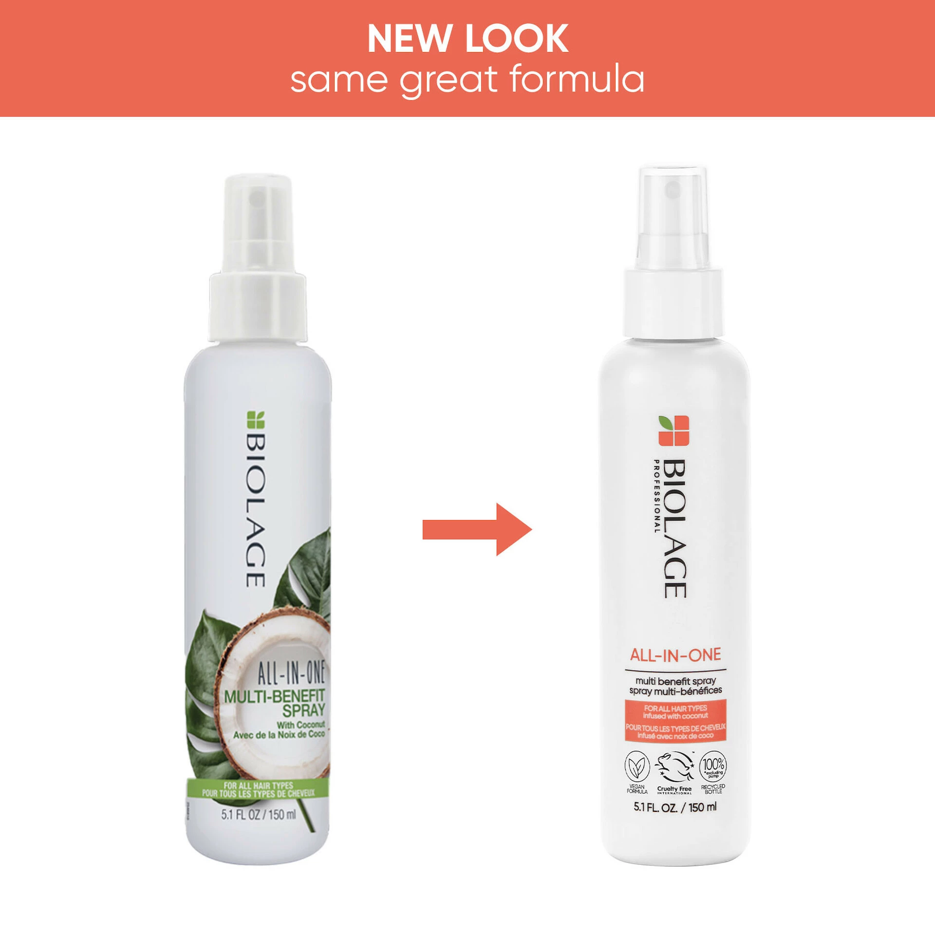 Spray de infuzie cu nucă de cocos all-in-one 150 ml - Biolage