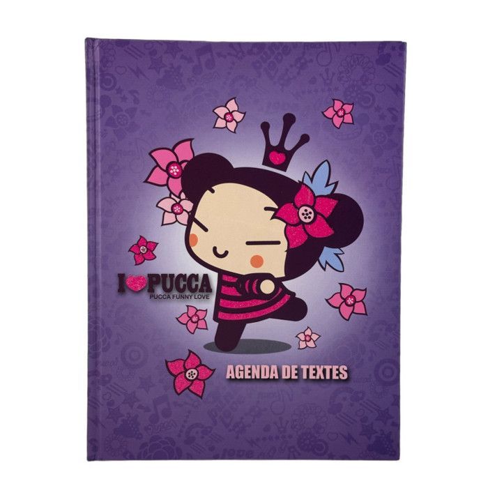 Anteckningsbok - Skola - 17 x 22 cm - Pucca - Rosa eller Lila - 1 sida per dag