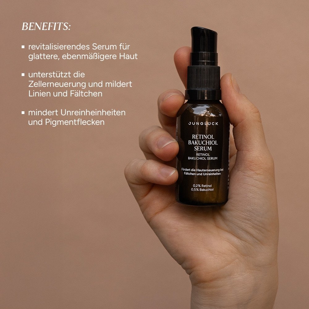 Junglück serum protiv starenja s retinolom i bakuchiolom – 30 ml