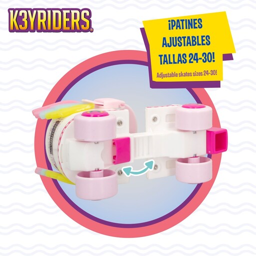 Kit de patins à roulettes licorne K3yriders avec 4 roues