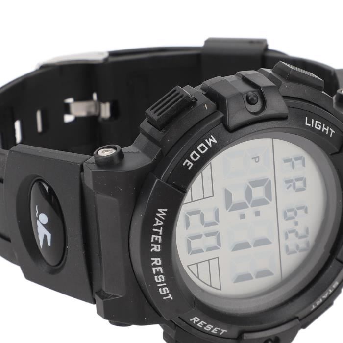 Reloj deportivo ESTANK para hombre - Digital con calendario y alarma - Resistente al agua - Negro
