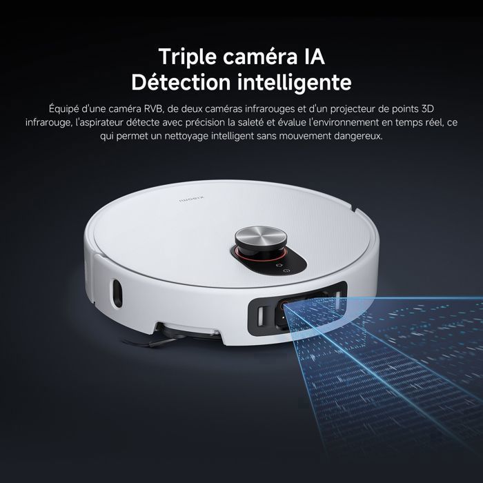 XIAOMI Robot Vacuum 5 Pro, Aspiration 20 000 Pa, IA Évitement d'obstacles, Reconnaissance de saleté, Station AutoNettoyage