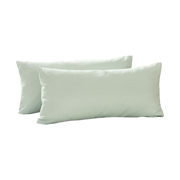 Fronhas de linho mesclado, conjunto de 2, turquesa