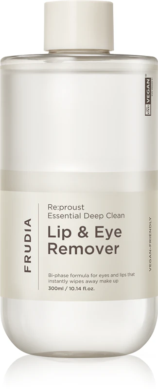 Frudia Re:proust Essential Deep Clean, demaquilante bifásico para pele sensível.