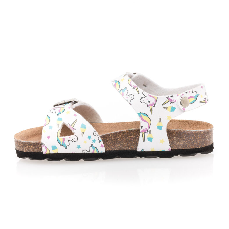 Weiße Sandalen für Mädchen / Zehenfreie Schuhe