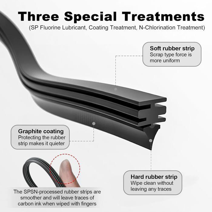 6 escobillas limpiaparabrisas de goma de 800 mm, repuesto universal delantero y trasero, compatibles con todos los vehículos.