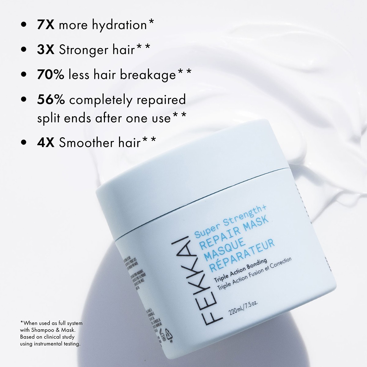 FEKKAI Vlasová maska Super silná proteínová maska na vlasy - 220 ml