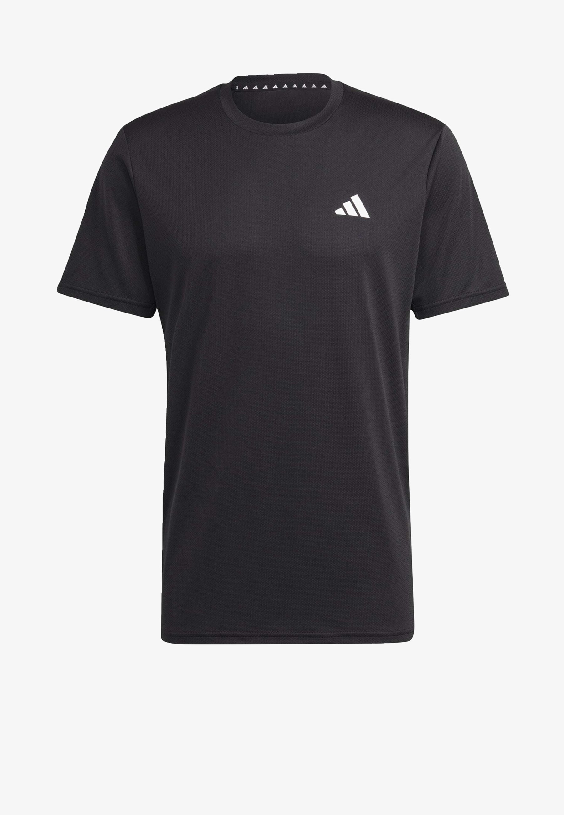 T-shirt sportiva adidas Performance TRAIN ESSENTIALS - nera e bianca
