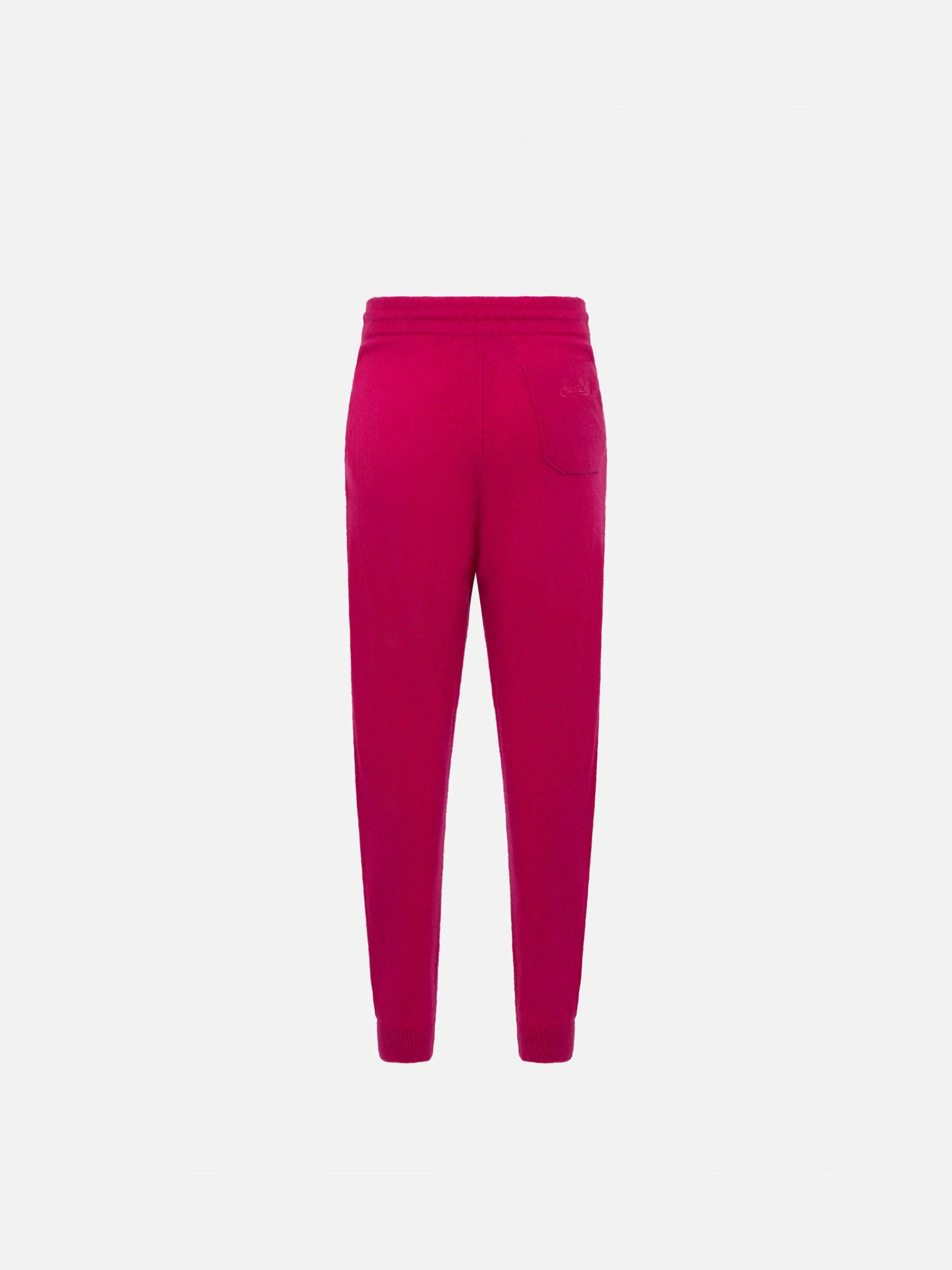 Fuchsia gebreide joggingbroek voor meisjes