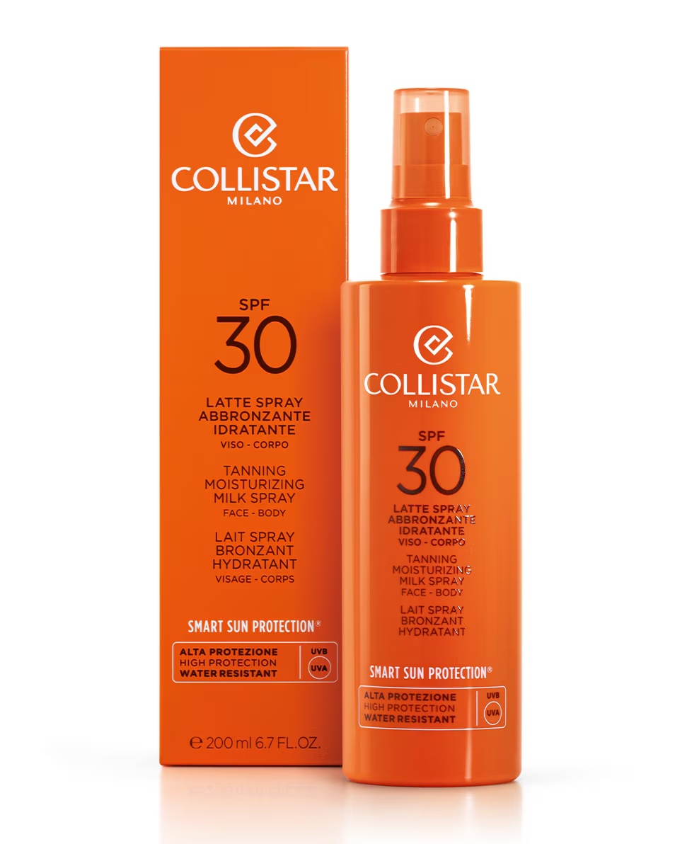 COLLISTAR SUNCARE mitrinošs piena sprejs sejai/ķermenim SPF30