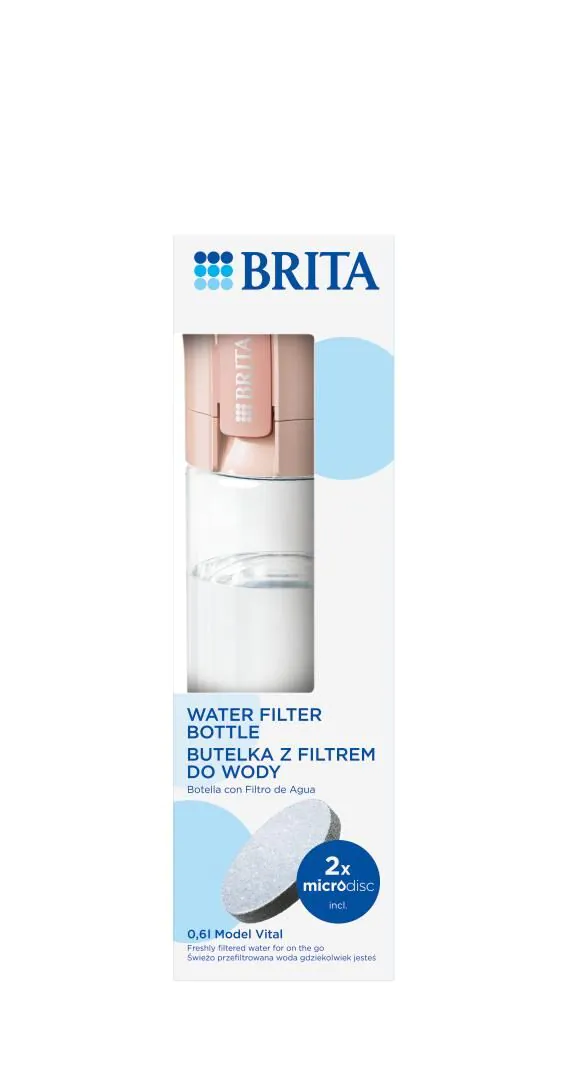 Brita Vital Pastelowa Brzoskwinia - Butelka z filtrem 1 szt.