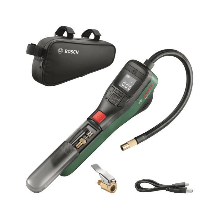 BOSCH Easypump 3.6V cordless air pump - tire inflator (bicycle, car, motorcycle) and balloon inflator with bicycle bag 0603947002