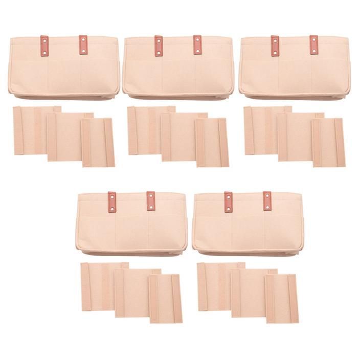 Organizador de pañales 5X para - Cesta de almacenamiento para ducha, 5 bolsas de almacenamiento, color caqui