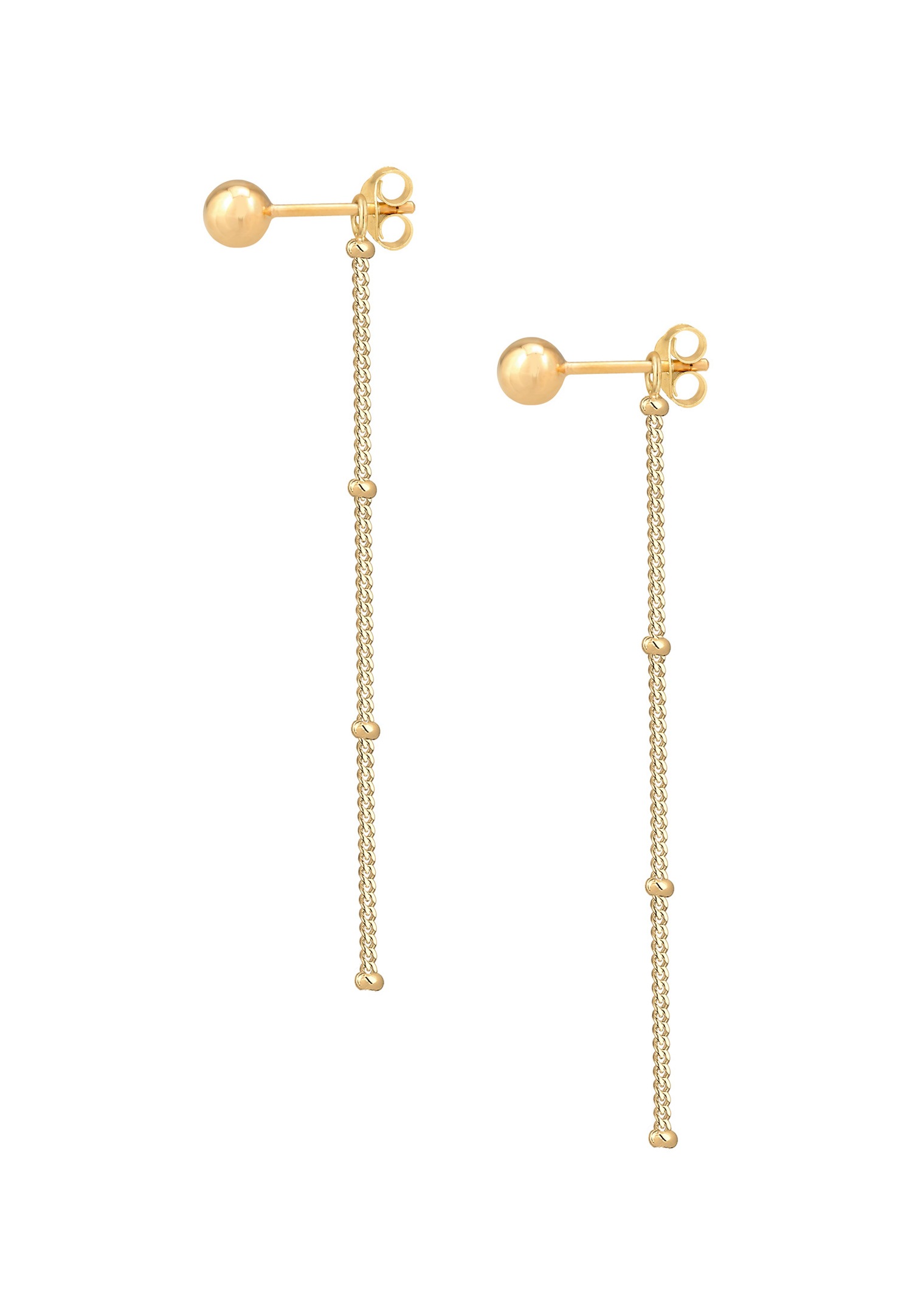 Elli Chaîne Minimale Basic Boucles d'Oreilles Femme - (925/1000) Argent