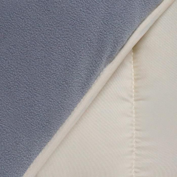 Edredón polar IDMARKET ZOE de 200x200 cm, doble cara, gris y crema, 400 g