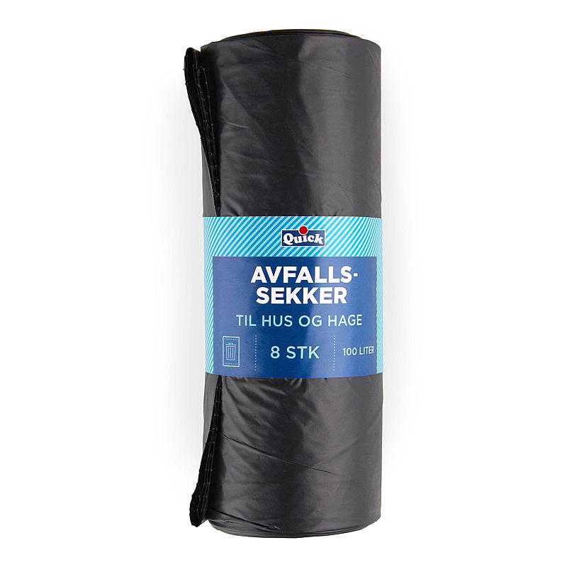 Sacs poubelle Quick, paquet de 8, 70 x 100 cm