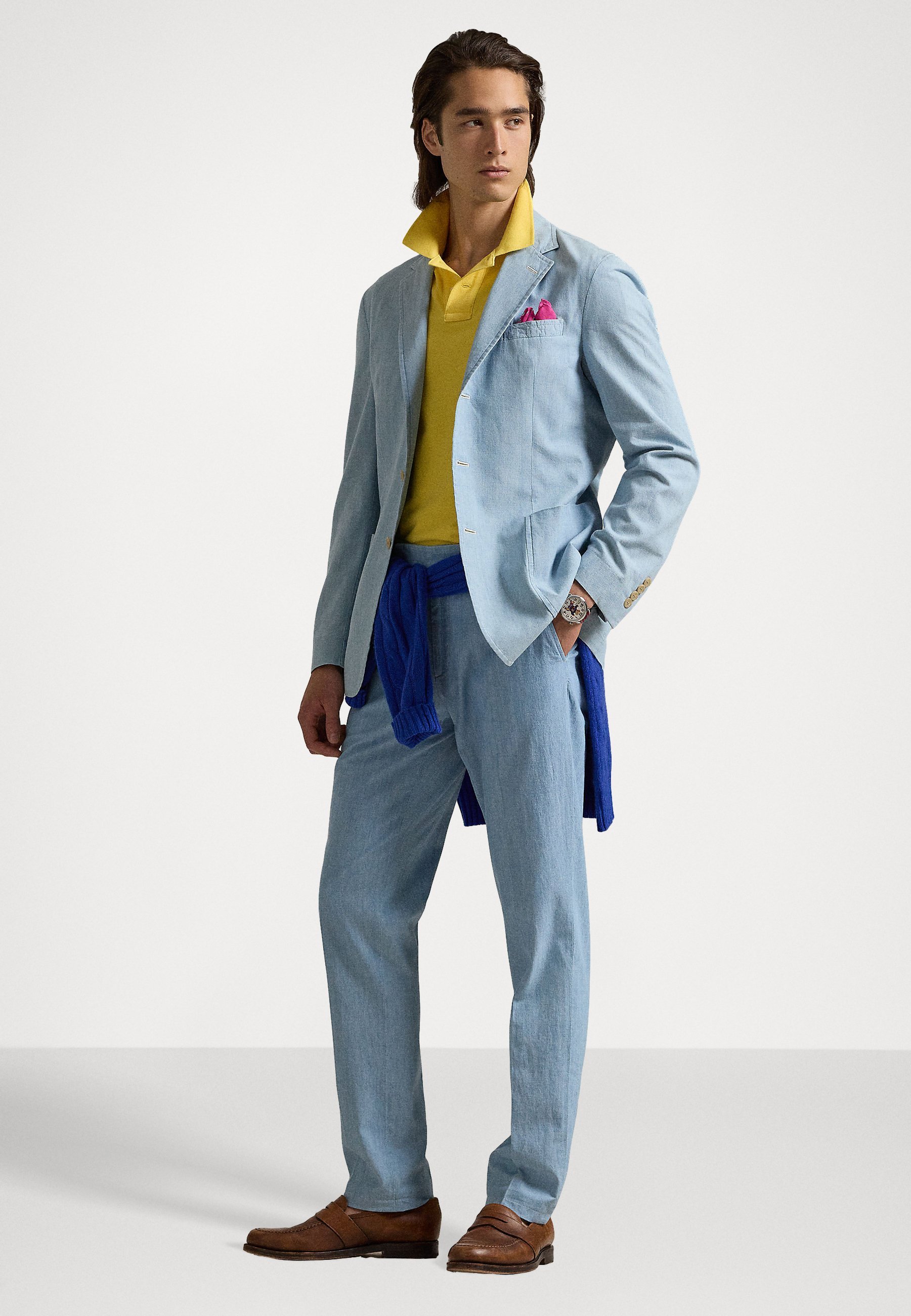 Polo Ralph Lauren POLO SOFT TAILORED CHAMBRAY SUIT JACKET - Sacou - chambray