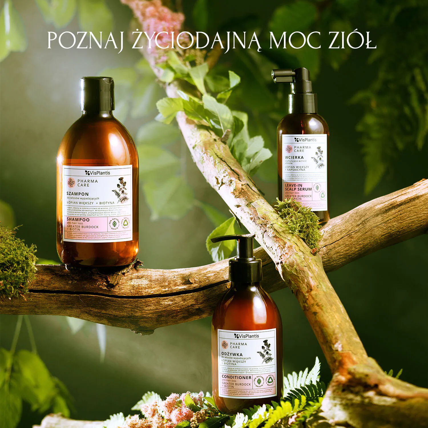 Vis Plantis Pharma Care Szampon do włosów wypadających z łopianem i biotyną