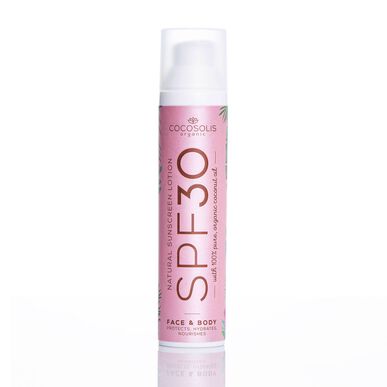 Cocosolis naturlig solkremlotion SPF30 solkrem for ansikt og kropp, mineralfilter, 100 ml