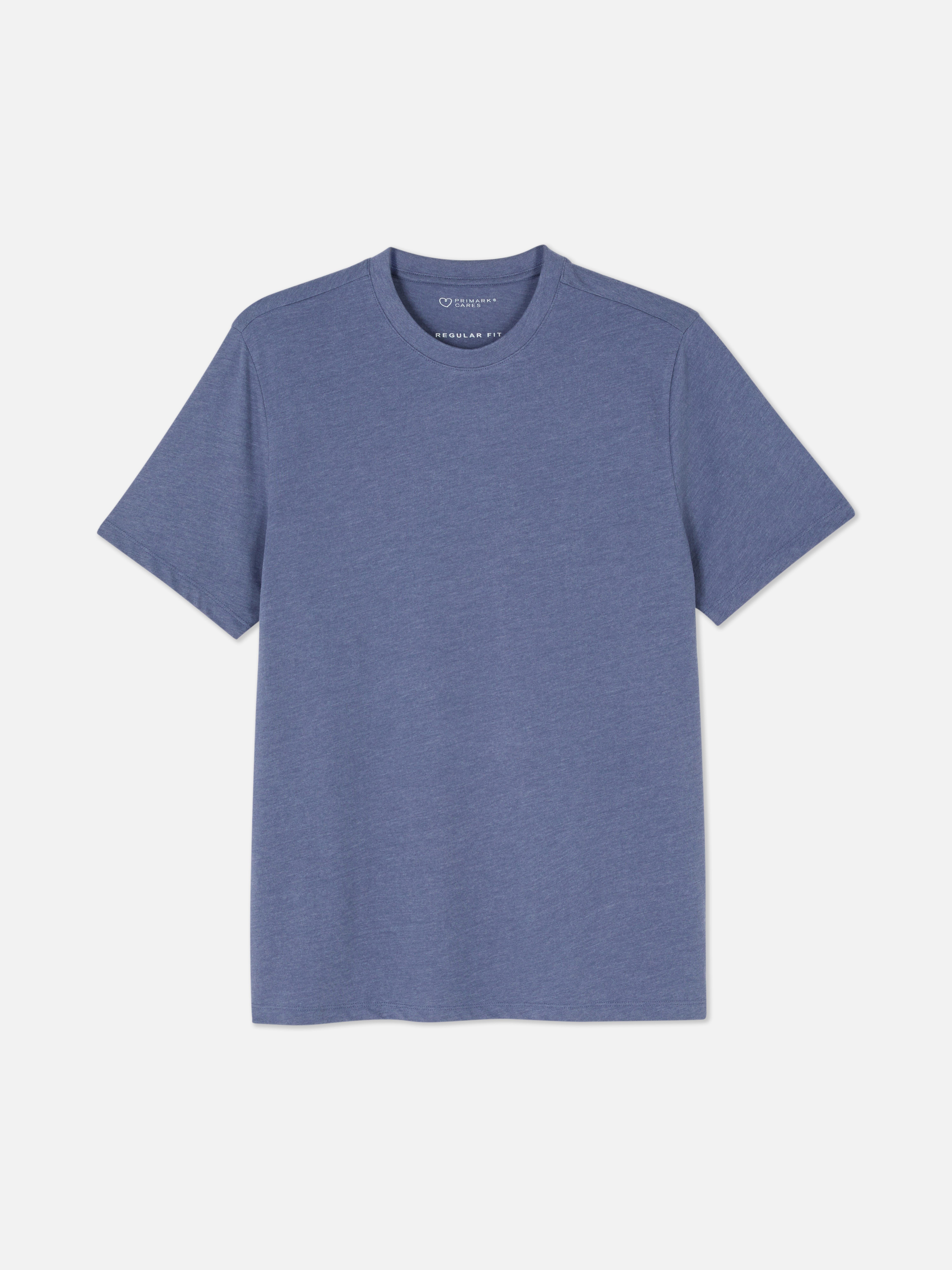 Heather T-Shirt, T-Shirt in normaler Passform mit Rundhalsausschnitt und meliertem Design
