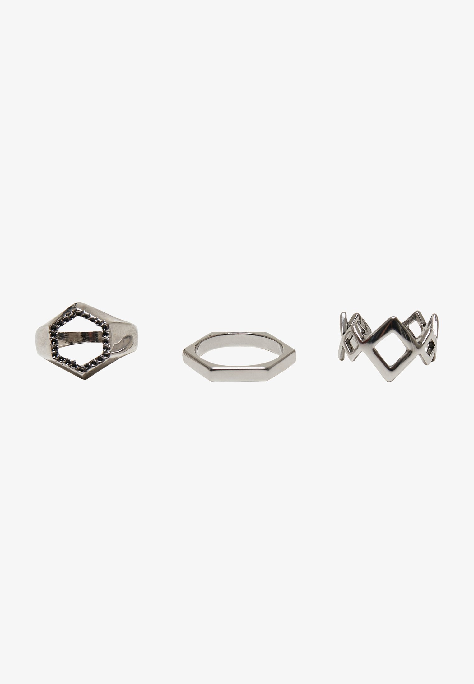 Urban Classics 3-delige set - Ring - zilverkleurig