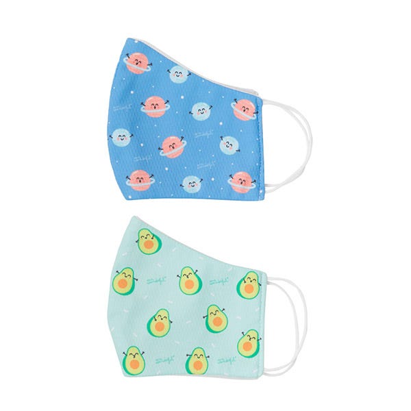 Paket zaščitnih mask za obraz z avokadom in planetom | 2 kosa