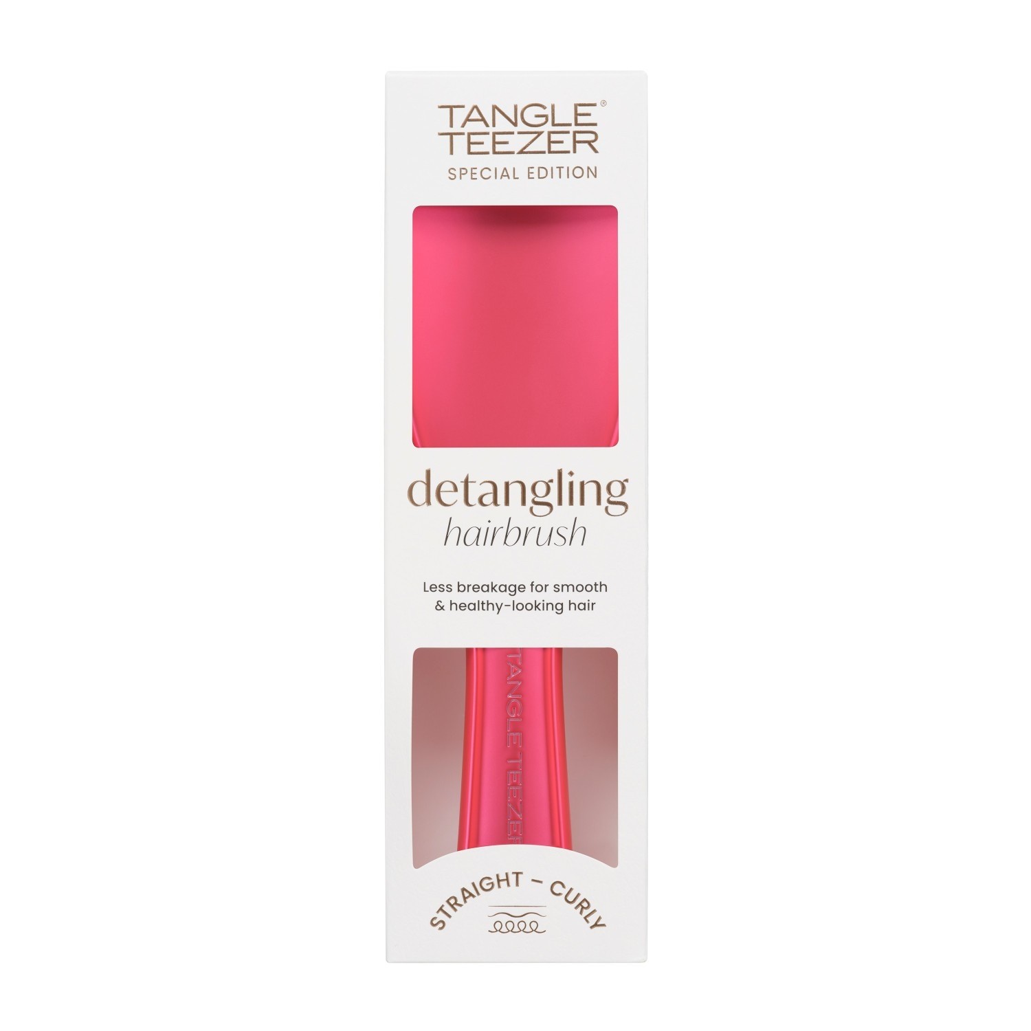Tangle Teezer krtača za razčesavanje The Ultimate Hairbrush, kromirana, roza, vznemirljiva - 1 kos