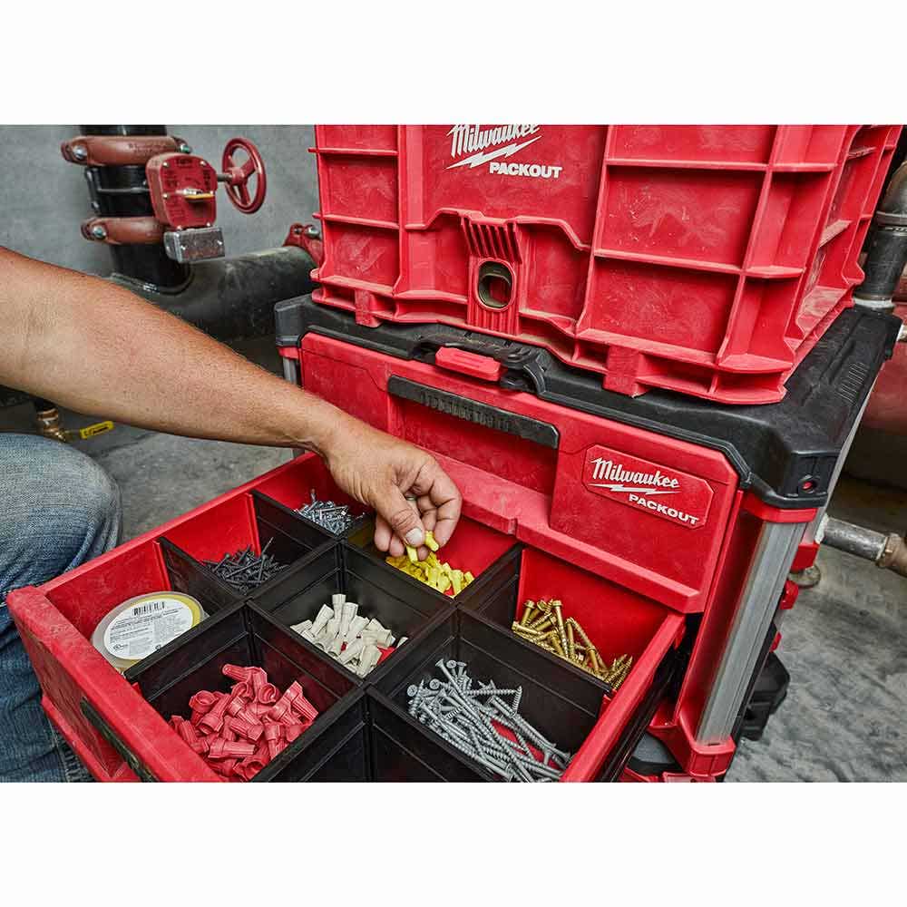 Divisórias MILWAUKEE para caixa de ferramentas PACKOUT™ de 2 gavetas 48228472