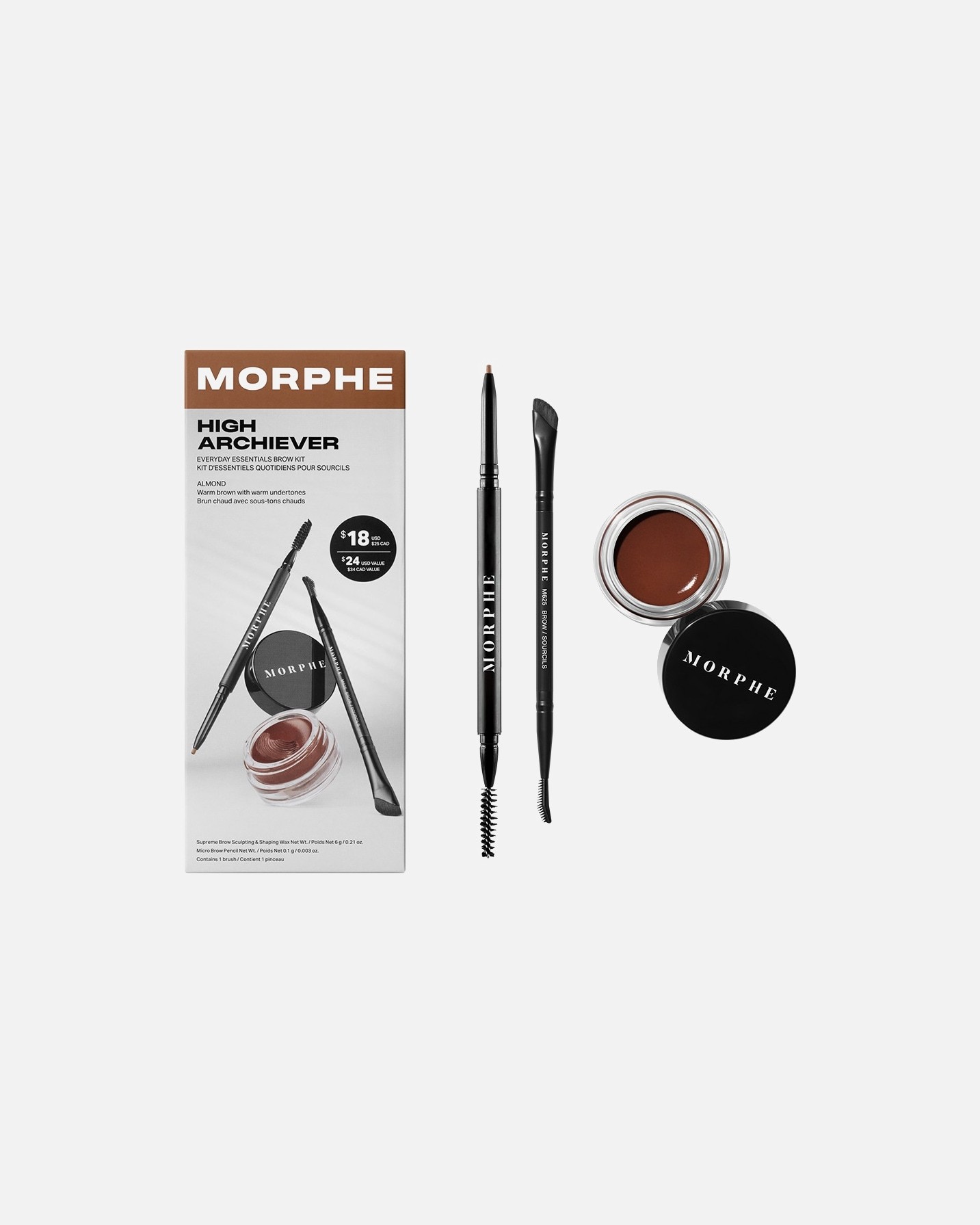 Morphe nijansa za obrve High Archive Everyday Essentials set za obrve - 1 komad