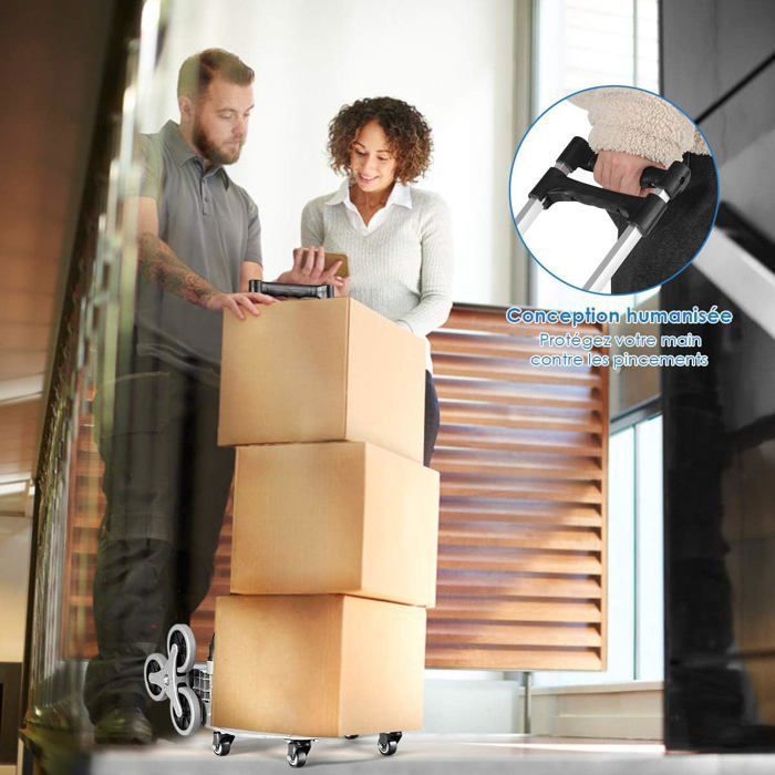 Carretilla plegable de aluminio COSTWAY - Altura ajustable - 80 kg - 10 ruedas flexibles - Mango telescópico - Cuerda elástica
