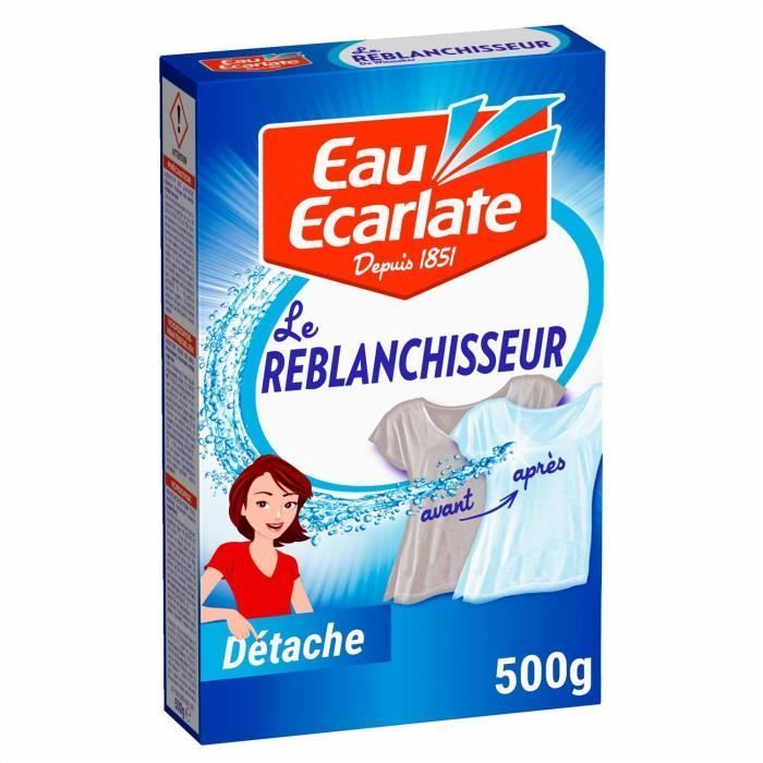Lot de 2 Reblanchisseurs – Poudre 500g – Spécial Blanc – Anti-Grissaille + Détache